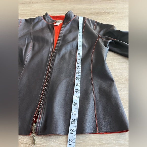 Chico's Jacket 100% Leather Size M 8 - Picture 7 of 10